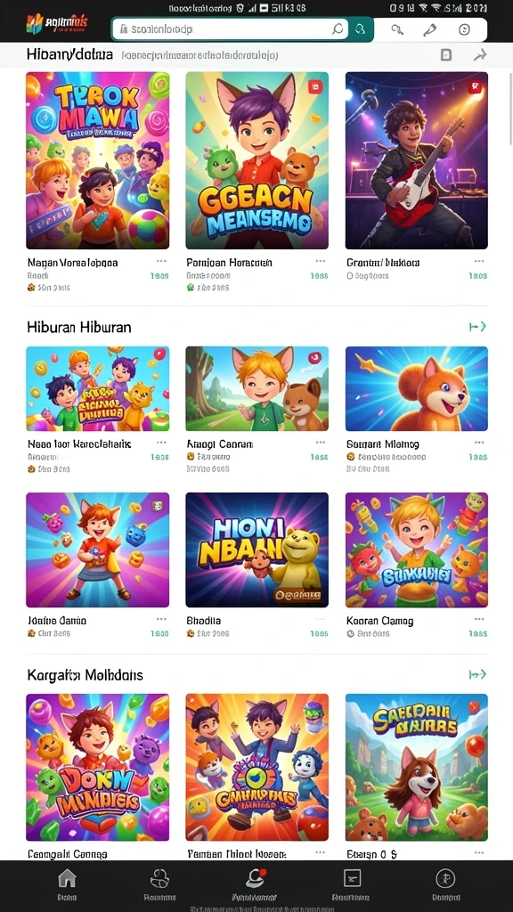 Tampilan permainan slot yang memukau dan berwarna-warni.