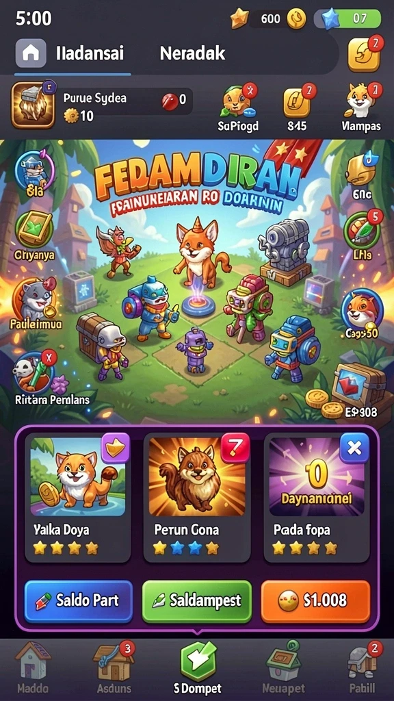 Fitur interaktif untuk berkomunikasi dengan pemain lain.
