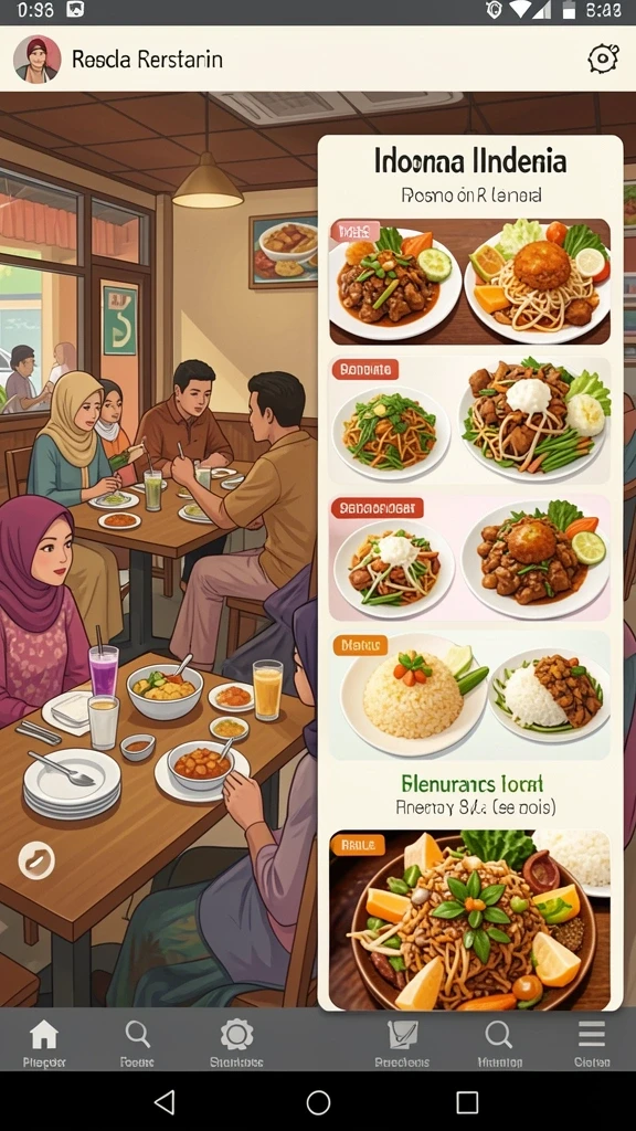 Tampilan menu utama dengan desain modern.