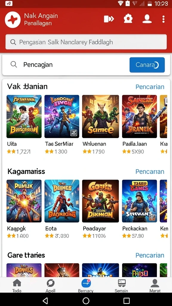 Karakter dalam game yang bervariasi dan unik.