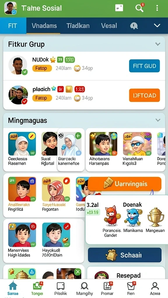 Tangkapan layar memperlihatkan mode multiplayer saat bermain bersama teman.