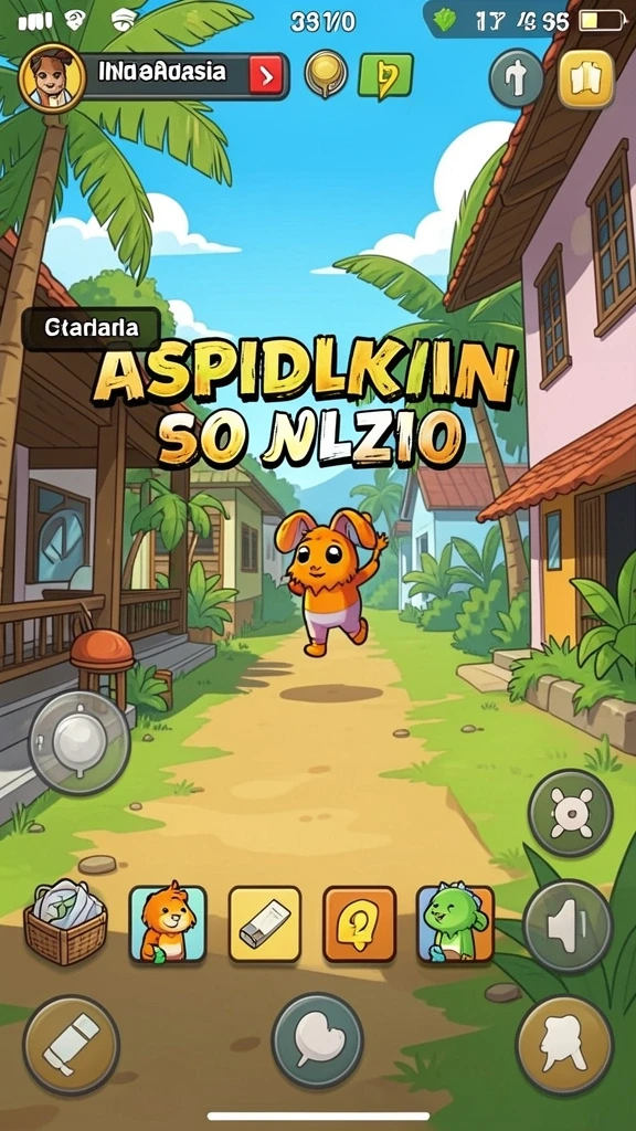 Tangkapan layar MIOTOTO menampilkan level menantang dengan grafik yang memukau.