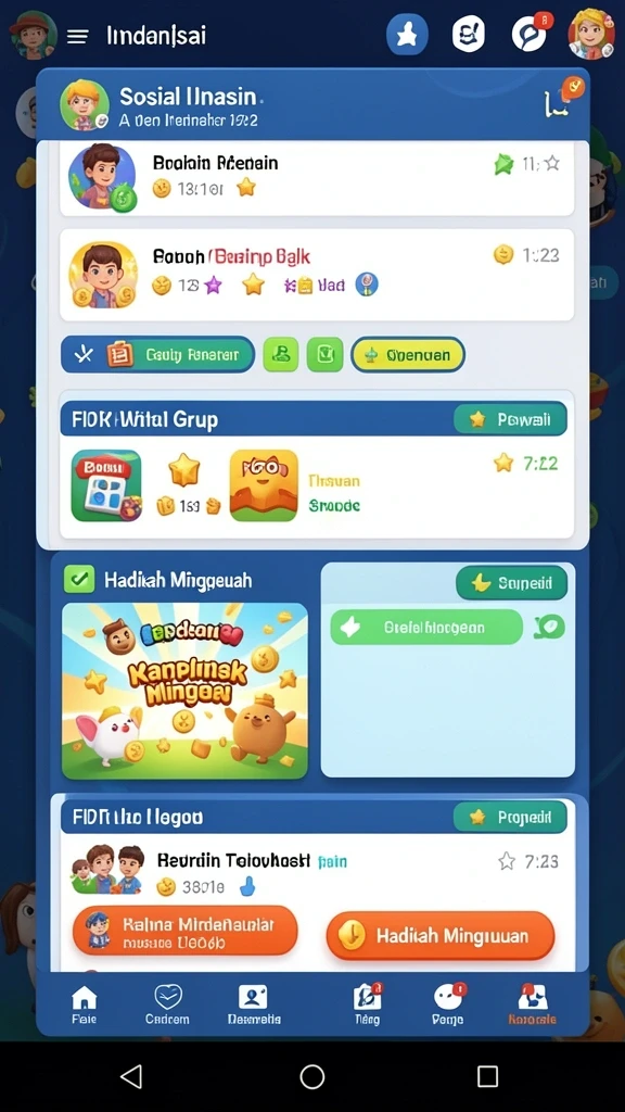 Fitur kustomisasi avatar yang beragam dan unik.