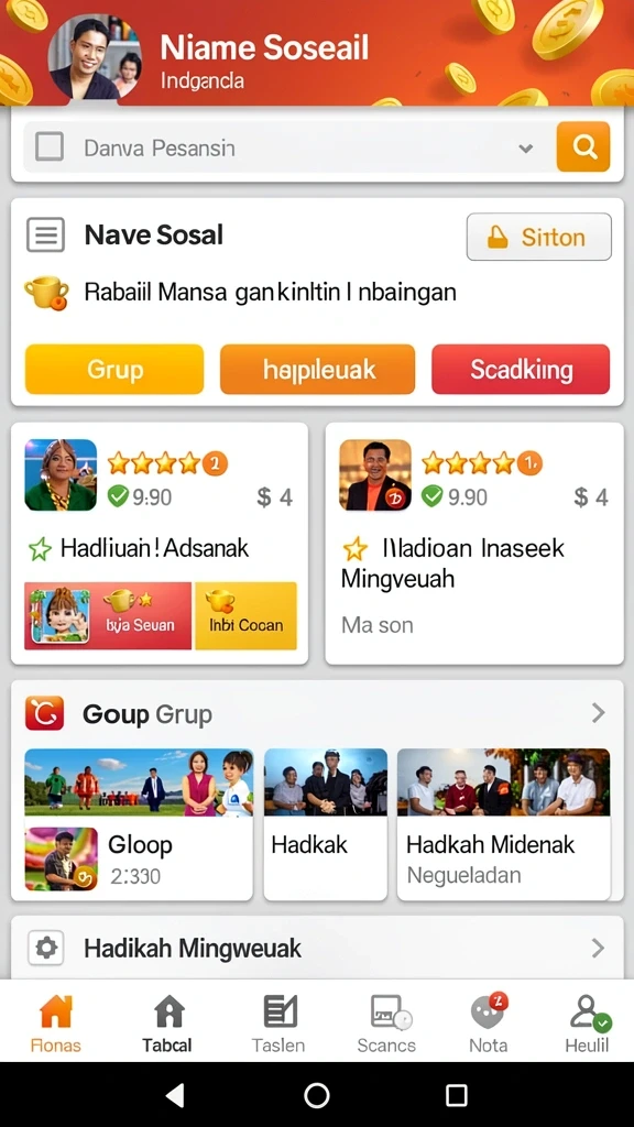 Fitur interaktif yang menambah keseruan permainan.